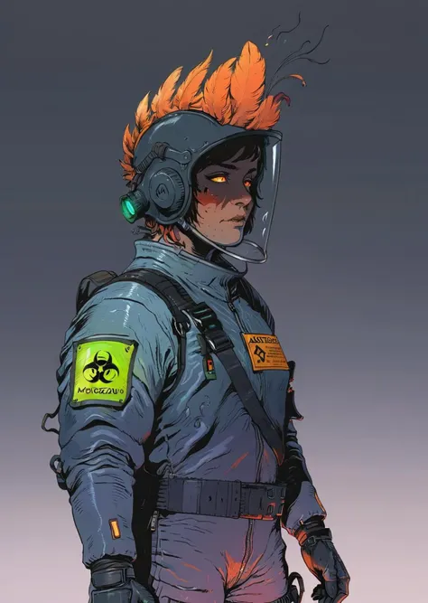 "(best quality, ultra-detailed) Depicting a post-apocalyptic world of extreme chaos. The last remnants of humanity flee for their lives in a barren, desolate wasteland devastated by nuclear explosions