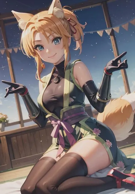 Two-shot photo of a girl and a fox,(Fantasia,Kitsune Yokai Four-Tailed Heavenly Fox,),(Girl and Fox Yokai: The Tale of the Four-Tailed Heavenly Fox),
(With a girl bent down deep in the forest and looking up,Fox Yokai Two-shot movie of a fox protecting a girl's back Poster of the four-tailed heavenly fox),
(natural soft light.)(Sunlight,),(Sunlight,),(Professional Lighting.),
(glossy light brown and orange two-tone color,,,,,,,,,,Wave Shortcut Hair,disheveled hair,),japanese kimono,Geta,Cute round face red lipstick,A cute smile that makes the viewer happy,
autumn forest,Strong wind soaring over dead leaves
Digital Illustration,
(Photorealsitic:1.3),(Raw photo.),
(masutepiece,top-quality,Ultra-high resolution output image,)
(The 8k quality,),(Image Mode Ultra HD,),(Image Mode Ultra HD,),(Sea Art 2.1:1.3,),Japan Anime Fantasy,