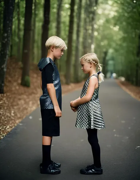 cinematic film still 1boy, prostethics, 1girl, carbon fiber, twintails, blonde hair, shorts, dress, child
<lora:CarbonFIberXL-000008:1>, , <lora:FILM_PHOTOGRAPHY_STYLE:0.25> . shallow depth of field, vignette, highly detailed, high budget, bokeh, cinemascope, moody, epic, gorgeous, film grain, grainy