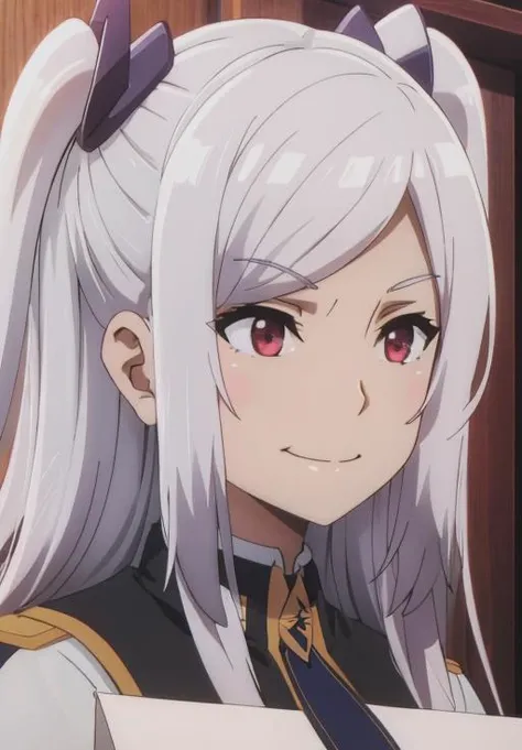 <lora:Eminence_in_Shadow:0.8>, Alexia, smirk, portrait,