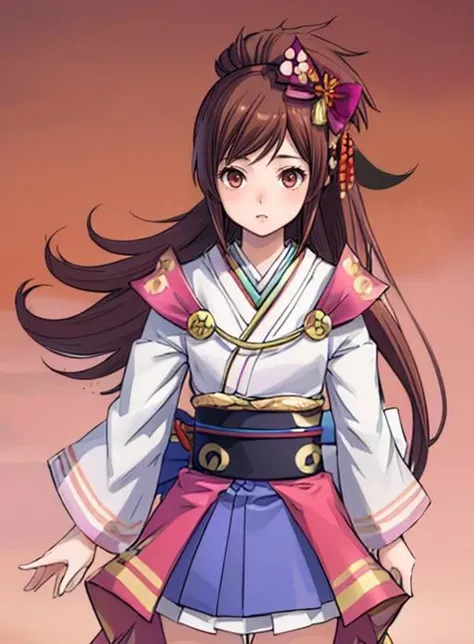 best quality, (masterpiece),(ultra-detailed), (high quality), (high resolution), <lora:add_detail:0.5>, <lora:oichi:0.7>,oichi, brown hair, japanese clothes, long hair, hair ornament, bow, ponytail, kimono, hair bow