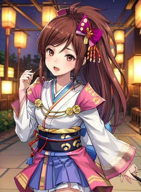best quality, (masterpiece),(ultra-detailed), (high quality), (high resolution), <lora:add_detail:0.5>, <lora:oichi:0.7>,oichi, brown hair, japanese clothes, long hair, hair ornament, bow, ponytail, kimono, hair bow