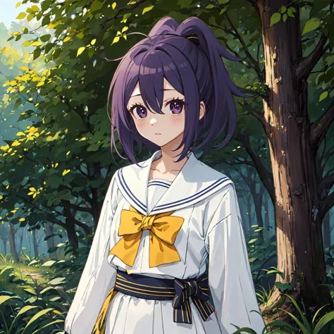 masterpiece, best quality, ultra detailed,  1girl,   <lora:kasumi:1>, 1kasumi, (forest:1.2)