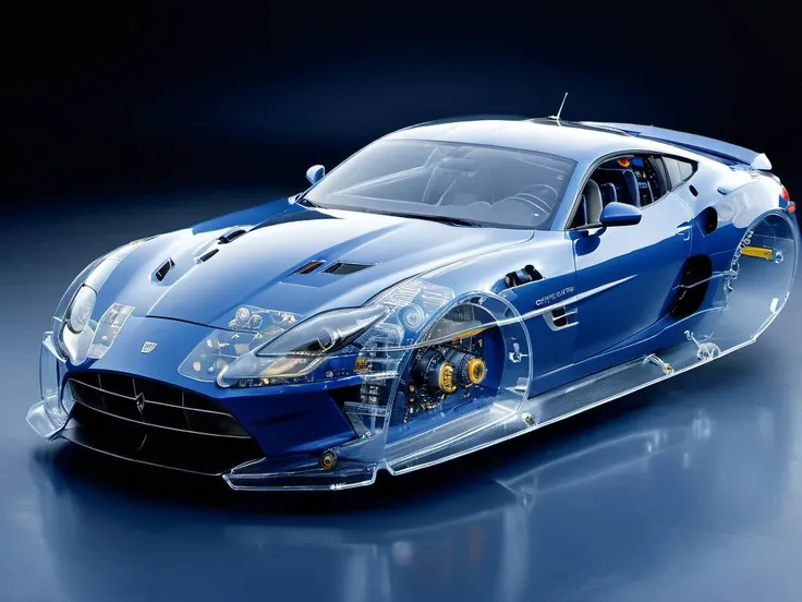 (fully transparent:1.6) , concept design, cutaway, award winning, polycarbonate, fully visible mechanical components, (fully transparent body:1.6), (positronic engine:1.3), (blue sports car:1.4) <lora:Hovering_Car_SDXL_v1:1.1> hovering_car, <lora:xl_more_art-full_v1:1.1>, (1man:1.6), (fully transparent:1.3) body, muscular man, concept design, award winning, polycarbonate, fully visible mechanical components, (fully transparent face:1.6), (positronic brain:1.3), artificial head,