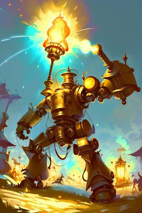 <lora:SteamPunkBundle2v:0.9> AetherPunkAI ,GasLampFantasyAI battle mech , detailed, intricate