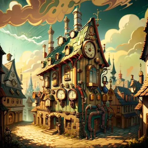 <lora:SteamPunkBundleV3:1> manygaugesai house in the city, street, dramatic, masterpiece, concept <lora:more_details:0.6>