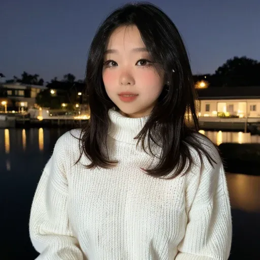 <lora:anikaauwu_sd15_512_128_64_v1:1>anikaauwu,1girl,looking at viewer, new years eve party fireworks in background, wearing a turtleneck sweater