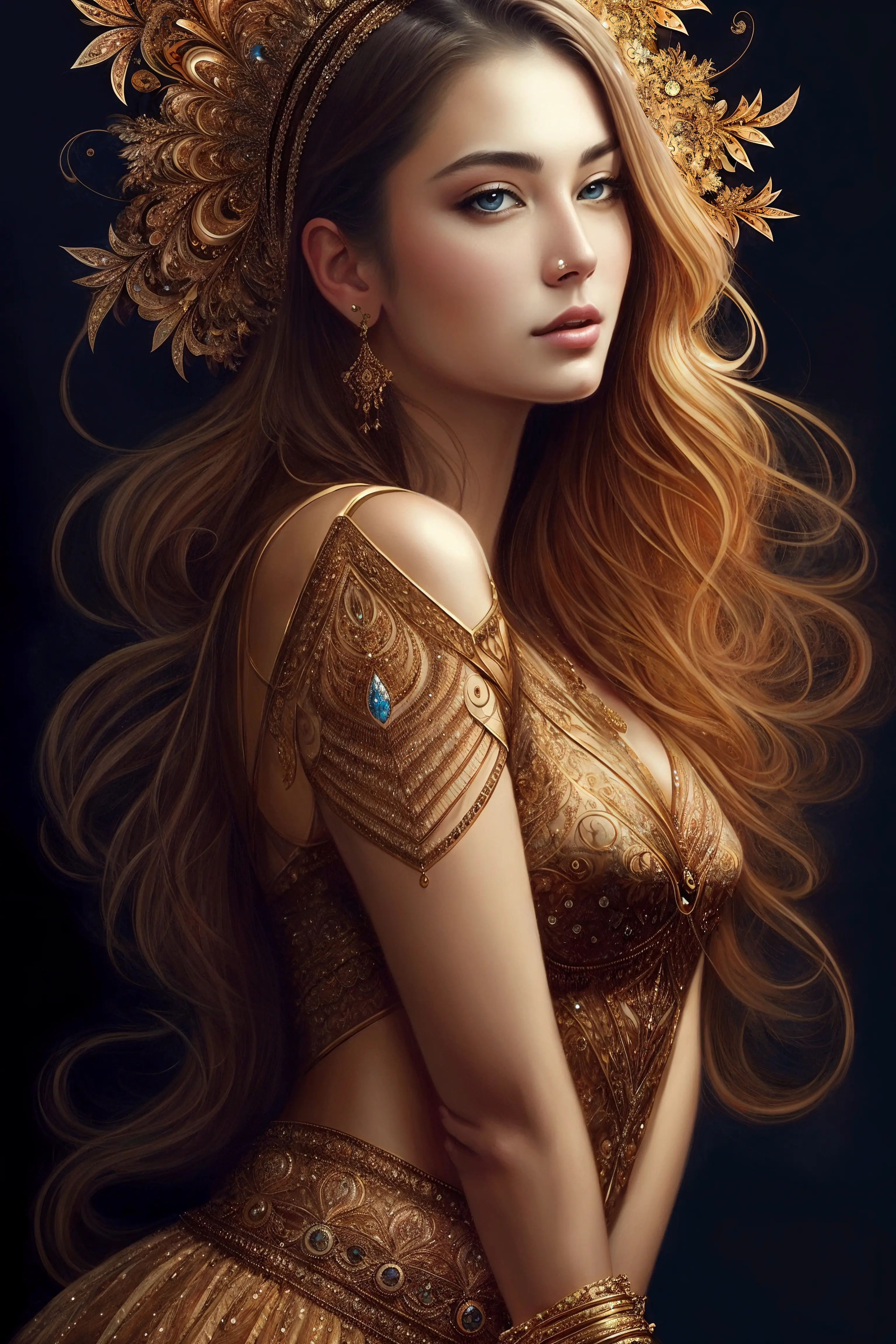 (masterpiece, top quality, best quality, official art, beautiful and aesthetic:1.2), (1girl), extreme detailed,(fractal art:1.3),colorful,highest detailed,
art by ang lee,