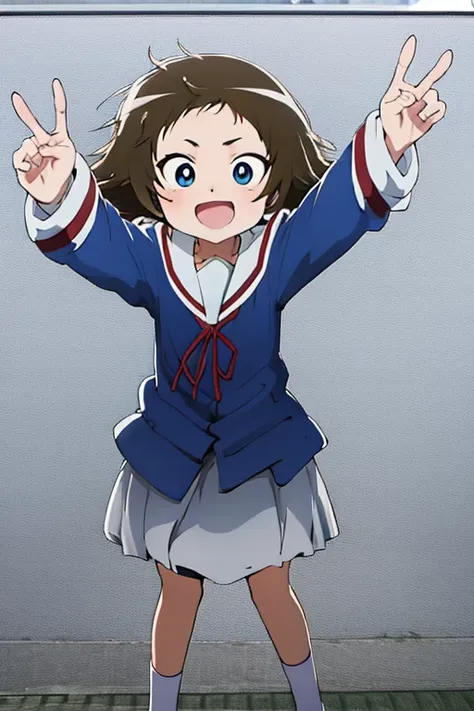<lora:Mashiro:1>, 1girl, short hair, serafuku, dynamic pose,