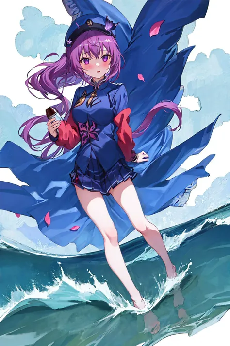 [(white background:1.5)::5], (bottle bottom:0.9), 1 girl, mid shot, full body, butterflies, floating petal, stone fragment, beautiful detailed water, cloud, sun, dusk, sunset, beautiful detailed cloud,ocean, sea waves, water splashes, <lora:Tedeza Rize:0.7> <lora:Kaede Karen_02:0.3>