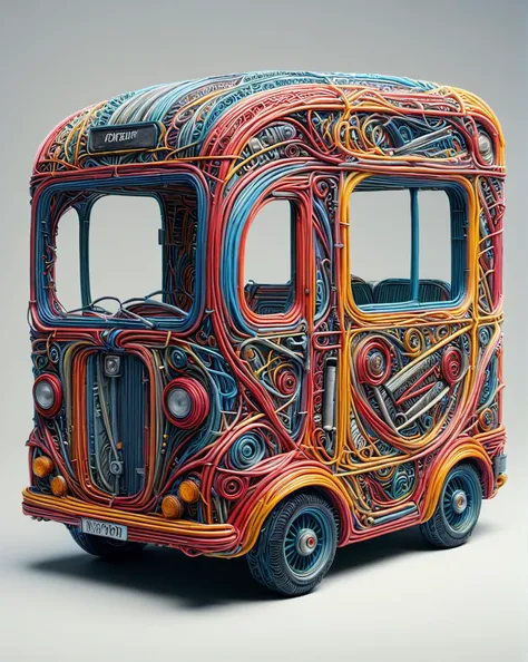 made of mad-cable, arthouse, Rollerwave, masterpiece, Literal "Please, Mr. Postman, look and see if there's a letter for me.", artstation, intricate details, Industrial Art, sgraffito, Dragoncore, <lora:Cables_SDXL:1>