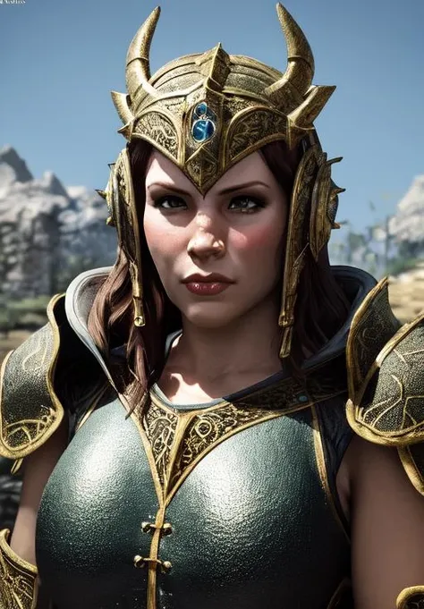 a woman, sfw, <lora:Nord-Female:0.8>, Nord-Female, 1girl, solo, portrait, armor,, diamond body, (masterpiece, best quality, absurdres, detailed, ultra-detailed:1.3), hot
