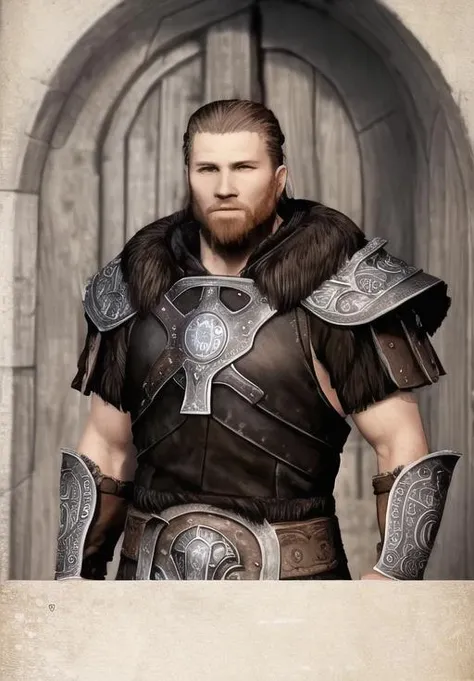 <lora:Nord-male:0.8>, nord-male, solo, portrait, viking, armor, fur trim, (masterpiece, best quality, absurdres, detailed, ultra-detailed:1.3), (highly detailed, high quality:1.3)