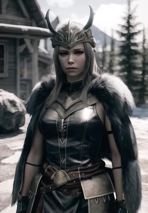 <lora:Nord-female:0.8>, nord-female, solo, sitting, campfire, night, viking, armor, helmet, fur trim,, (masterpiece, best quality, detailed:1.3), (ultra-high res, high details, absurdres:1.3)