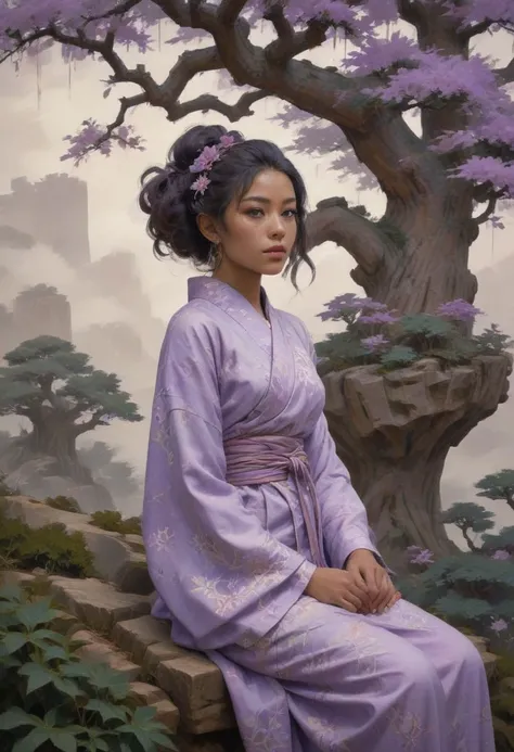 (african, dark skin:0.6), shardgate complex in a mysterious,impossible fantasy cosmic arcology outside of the multiverse, masterpiece, by Aaron Beck<lora:EnvyStarlightDigitalPainting02:1>Watercolor. Watercolor on wet Yelena Yushina Style. A Japanese Gorgeous young woman dressed in a lavender and purple kimono, is tending to a Beautiful Bonsai tree She is in an ancient Bonsai store with intricate Japanese details all around. Dreamy and Magical. Cosy and warm lighting. Very soft colors. Soft Edges. Elegant. Fantasy. Intricate details.  
Modifiers:
highly detailed elegant extremely detailed fantasy intricate very attractive beautiful high detail wallpaper award winning high definition crisp quality colourful hdr aquarelle yelena yushina