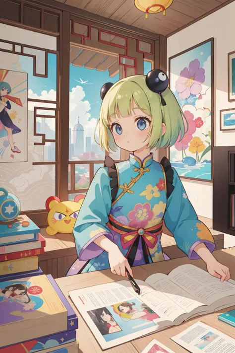 1girl, Toshiko Okanoue, 60s Kitsch and Psychedelia, Verner Panton, Royalcore, Franz Marc, Atomicpunk, portrait, Tom Roberts, New Wave Art, Hiroshige, Fairy Kei, Technical illustration, Earl Norem, kalighat, Georg Jensen, Neo-Dadaism Art, Octane render, Cecily Brown, Computer Art, Decals, Kodak Ektar, Lyonel Feininger, Trillwave, Tony DiTerlizzi, Brutalist, ([Sandbar:China:2]:1.3) from inside of a Mexico, it is very Stunning and Angular, John Singer Sargent, Bardcore, Joseba Elorza, Knightcore, Lavender and Mauve splash, Truls Espedal, Printcore, David Bates, Dullcore, Squeak Carnwath, Cartelcore, Lime green explosions