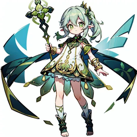 <lora:fzlh-000016:0.6>,1girl,solo,standing,full body,white background,simple background,
<lora:纳西妲:0.7>,nahida_genshin,cross-shaped pupils,default_dress,green cape,