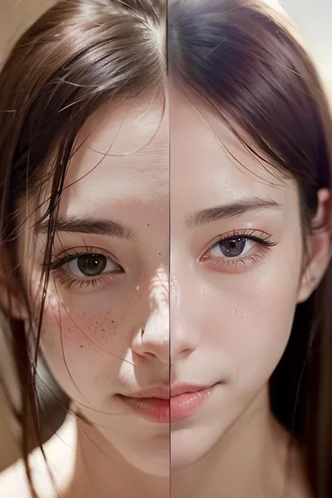 dressed, (photo realistic:1.4), (hyper realistic:1.4), (realistic:1.3),
(smoother lighting:1.05), (increase cinematic lighting quality:0.9), 32K,
1girl,20yo girl, realistic lighting, backlighting, light on face, ray trace, (brightening light:1.2), (Increase quality:1.4),
(best quality real texture skin:1.4), finely detailed eyes, finely detailed face, finely quality eyes,
(tired and sleepy and satisfied:0.0), face closeup, t-shirts,
(Increase body line mood:1.1), (Increase skin texture beauty:1.1)
<lora:sd-No.181-000014:0.5>