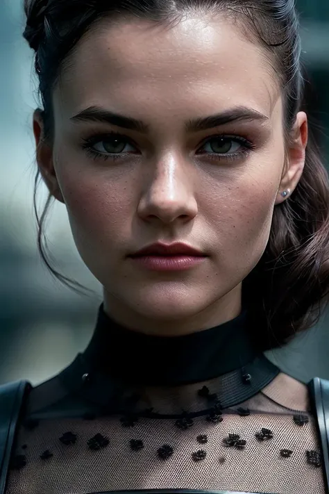 beautiful woman (S0ph13Sk3lt0n:.99), (( Jet black finger coils hairstyle :1.2)) , ruby jewellery, ((portrait)), (closeup:1.2), ((from the waist up)), ((( Futuristic dystopian city viewpoint with bioengineered noise-absorbing plants :1.2 ))), natural skin texture, 24mm, 4k textures, soft cinematic light, adobe lightroom, photolab, hdr, intricate, elegant, highly detailed, sharp focus, ((((cinematic look)))), soothing tones, insane details, intricate details, hyperdetailed, low contrast, soft cinematic light, exposure blend, hdr, faded, now, ("I've got a bad feeling about this.":1.1)