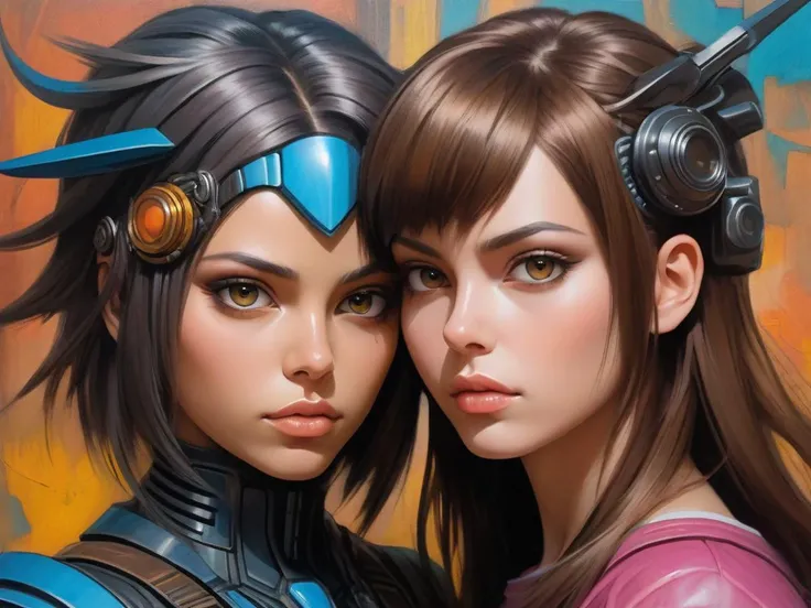 Abstract expressionist painting,energetic brushwork,bold colors,abstract forms, unexplained geologic features,2021, space odizons blur2
portrait photograph of cyber diesel punk shaman beautiful attractive detailed matey (sm eejve homeboy) and gorgeous girl with long brown dau 2 d haircut faces who is from indo x, (symmetry:1.21) and coloring scheme by hr giger and artgerm, (young beautiful:1.1) mixed matte britte from transcenders a group of friends giving bakinga using 3 d an immense photographic processing, now a reality portrait, carved out of clay 2 2 dimensional, (lifelike:1.21) sharp focus front view futuresynthy trending image on artstation
