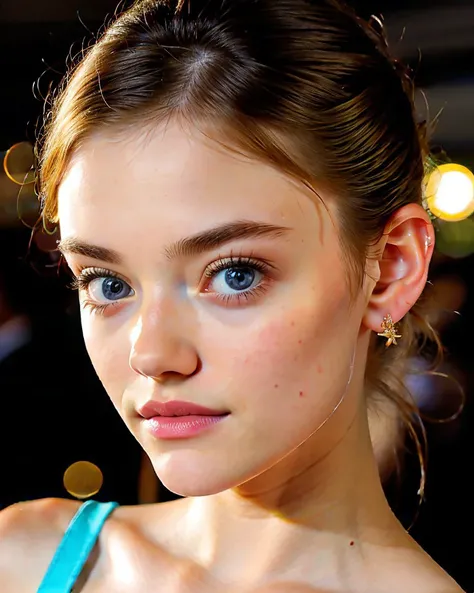 Chz-WillowH, (((meticulously-detailed, Ultra-HD-realistic))), RAW photo of 1girl as a star of Old Hollywood, close-up, face focus, vintage designer dress, eye-catching jewelry, expertly applied cosmetics, elegant updo, on the red carpet, 1940s glamor, outside, evening, posing for the press, the golden age of film, artistic composition, volumetric lighting, (perfect eyes, masterpiece, best quality:1.5), blonde,