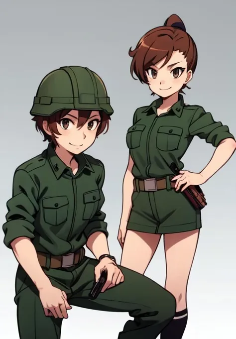 <lora:gate_sk:0.8>, gate_sk, smile, uniform, rifle, helmet,, seductive