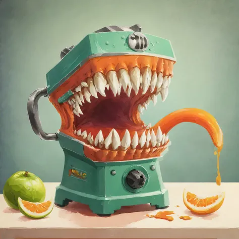 a Juicer mimic with large teeth<lora:EnvyMimicXL01:1>