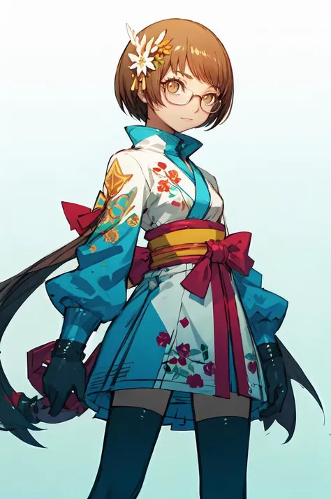 <lora:zs_Chie:1> chiep4, chiekimono, white kimono, sash, hair ornament, floral print, <lora:NakayamaTooru:1> sketch, mecha,, ultra detailed, masterpiece, best quality,