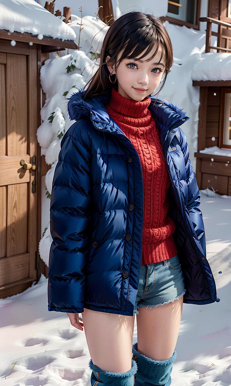 1girl, full body, skinny,
black hair, long hair, blue eyes, earrings,
standing, light smile, looking at viewer,
meadow, winter
((Hasselblad photography)), finely detailed skin, sharp focus, (cinematic lighting), soft lighting, dynamic angle,
<lora:VirtualGirl-Ren:0.8>, VirtualGirl-Ren, flat-chested, male chest,
<lora:flat_chested_v1_sd_1-5_A102:0.2> flat chested, (flat chest:1.2),
<lora:bralessSD15_v1_00094:0.7>, braless,
<lora:zs_Chie:0.7> chiep4, chiemidwinter, blue coat, fur trim, red scarf, shorts, red boots, red shirt,