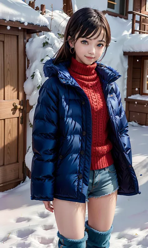 1girl, full body, skinny,
black hair, long hair, blue eyes, earrings,
standing, light smile, looking at viewer,
meadow, winter
((Hasselblad photography)), finely detailed skin, sharp focus, (cinematic lighting), soft lighting, dynamic angle, 
<lora:VirtualGirl-Ren:0.8>, VirtualGirl-Ren, flat-chested, male chest,
<lora:flat_chested_v1_sd_1-5_A102:0.2> flat chested, (flat chest:1.2), 
<lora:bralessSD15_v1_00094:0.7>, braless, 
<lora:zs_Chie:0.7> chiep4, chiemidwinter, blue coat, fur trim, red scarf, shorts, red boots, red shirt,