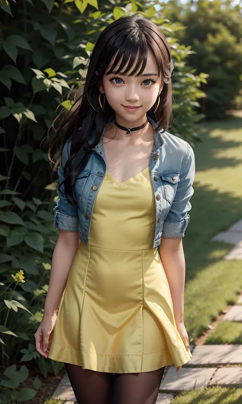 1girl, full body, skinny,
black hair, long hair, blue eyes, earrings,
standing, light smile, looking at viewer, posing for a photo,
outdoors, meadow,
((Hasselblad photography)), finely detailed skin, sharp focus, (cinematic lighting), soft lighting, dynamic angle,
<lora:VirtualGirl-Ren:0.8>, VirtualGirl-Ren, flat-chested, male chest,
<lora:flat_chested_v1_sd_1-5_A102:0.2> flat chested, (flat chest:1.2),
<lora:bralessSD15_v1_00094:0.2>, braless,
<lora:zs_Chie:0.7> chiep4, chietimeskip, choker, cropped jacket, yellow dress, black pantyhose