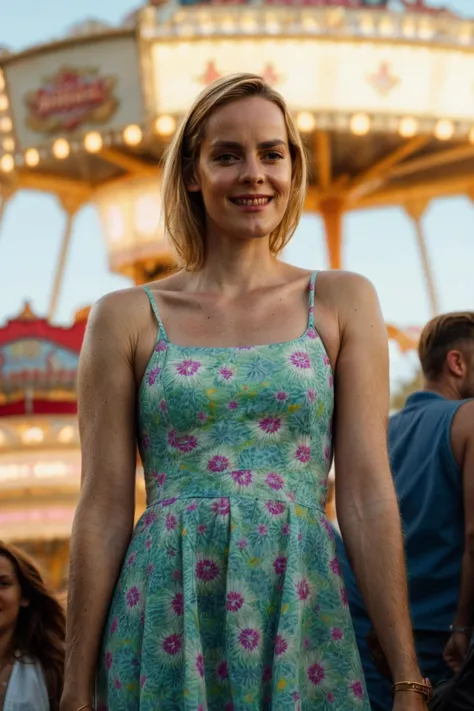 pov, a girlfriend at a funfair having fun, floral sundress, sunny day, sharp focus, soft lighting, (high detailed skin:1.1)
<lora:0more_details:1> <lora:jena_malone_lora_v01:1> jenmalone