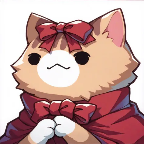 score_9, score_8_up,score_7_up, source_ anime, simple background,white background,traditional art,animal focus, no humans, nekoemoji,cat, cat ears, cat fadeing, simple circle eyes, red ribbon on head,
<lora:discord_nekonekonekone_ponyXL:1>