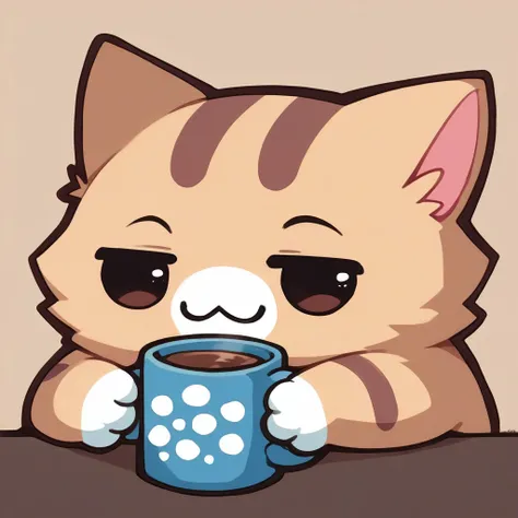score_9, score_8_up,score_7_up, source_ anime, simple background,traditional art, <lora:discord_nekonekonekone_ponyXL:0.85>,animal focus, no humans, nekoemoji, cat, coffee mug, staring, smiling,
<lora:Traditional_art_v4_USENEG:-0.0>