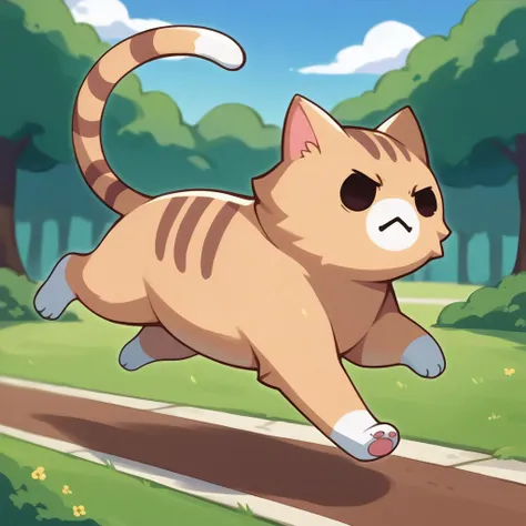 score_9, score_8_up, score_7_up, source_anime, <lora:discord_nekonekonekone_ponyXL:1> animal focus, no humans, nekoemoji, cat, running,