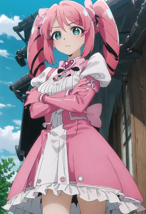 {safe:1.10}, best quality, masterpiece, highres, solo, {haruka_hanabishi_mahoushoujoniakogarete:0.90}, crossed_arms, cowboy_shot, looking at viewer