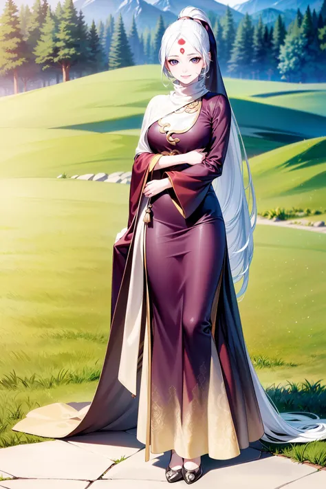 8k high quality detailed,highres,anime,comic,detailed image,
(an illustration of a teenage girl posing,(an illustration of girl,teenage girl)),(magazine_illustration),
(, longyan,white_hair,absurdly long hair,ponytail,forehead mark,pale skin,medium breasts),(Sarcastic Smile),detailed_face,
((Sitting, on the ground, hugging knees to the chest,):0.8),
((, pashmina hijab):0.9),(,realistic clothing texture,realistic_skin_texture),<lora:longyan:0.55>,<lora:h_pashmina_V2:0.7>,<lora:more_details:0.2>