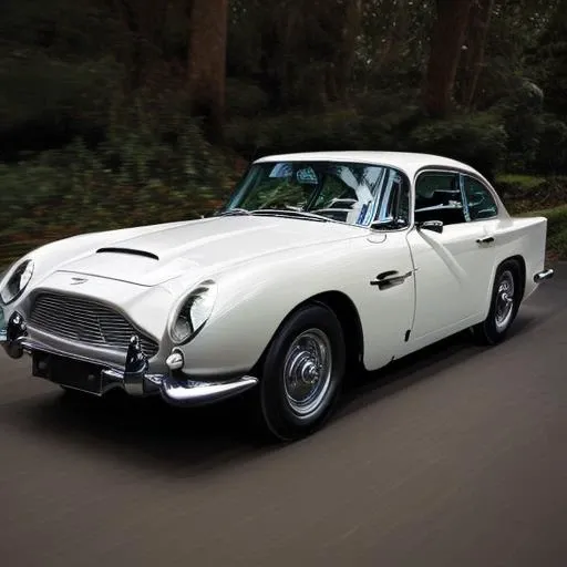 ((best quality)), <lora:Aston_Martin_DB5:1> white DB5