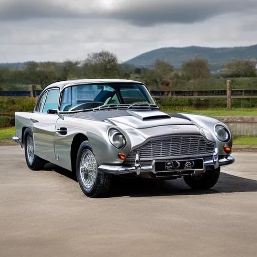 ((best quality)), <lora:Aston_Martin_DB5:1> silver DB5