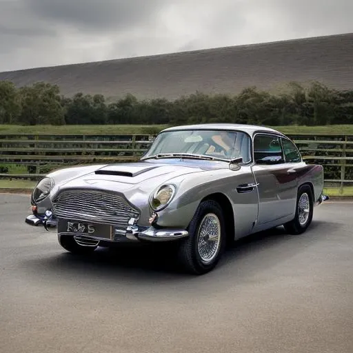 ((best quality)),  <lora:Aston_Martin_DB5:1> silver DB5