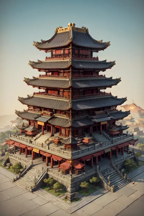 isometric chinese style architecture   <lora:Isometric_Chinese_style_architecture_v01:0.8>