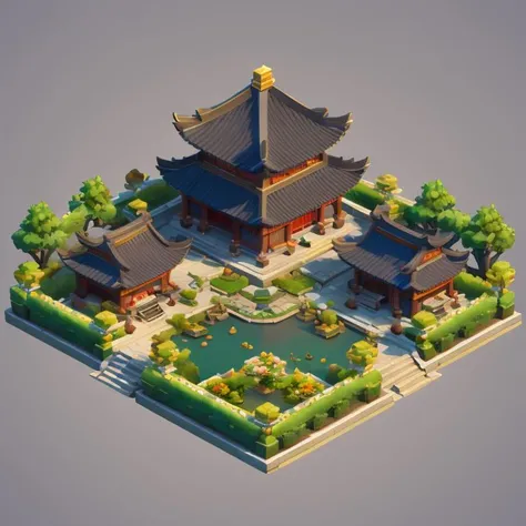 isometric chinese style architecture,tree, river, garden , <lora:toon_mix:0.5>,<lora:Isometric_Chinese_style_architecture_v01:0.5>