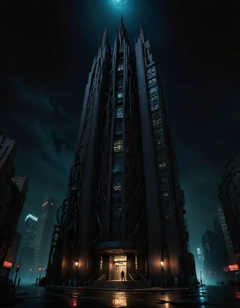 hyper realistic and highly detailed, a complex science fiction skyscraper , inspired by (Jean Paul Gaultier:1.2) and (Albert Gleizes:1.1) , Horror-themed, Eerie, unsettling, dark, spooky, suspenseful, grim, highly detailed, , bold lines, award winning, limited color palette, high contrast, depth of field, (intricate details, masterpiece, best quality:1.4), dramatic lighting, beautiful composition, looking at viewer, dynamic pose
<lora:quality1:0.7>  <lora:SDXL_black_and_color_Sa_May:0.8> dark, black and color <lora:SexyConiAI:0.7> sexyai <lora:- SDXL - vntblk_vanta_shapes_V1.0:0.7> vntblk, black, dark, background