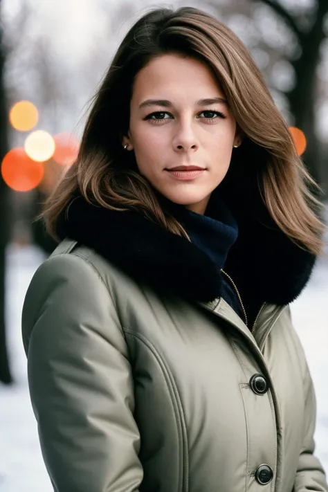 young jamie_lee_curtis, young woman, age: 20 years, portrait, 1980s style, winter coat, outside, bokeh, 8k, highly detailed, cinematic,
<lora:jamie_lee_curtis-000004:0.7>