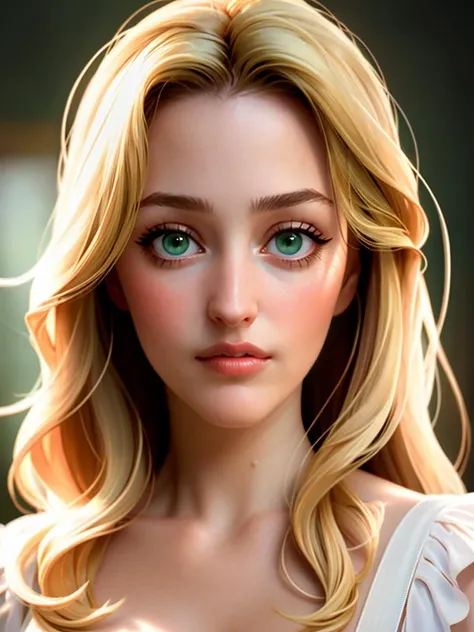 Realistic photo of a beautiful g1ll14n4 woman,1girl,solo,long hair,looking at viewer,blonde hair,green eyes,parted lips,blurry,lips,portrait,realistic,soft lighting, professional Photography, Photorealistic, detailed, RAW, analog, sharp focus, 8k, HD, high quality, masterpiece<lora:g1ll14n4:1.0>