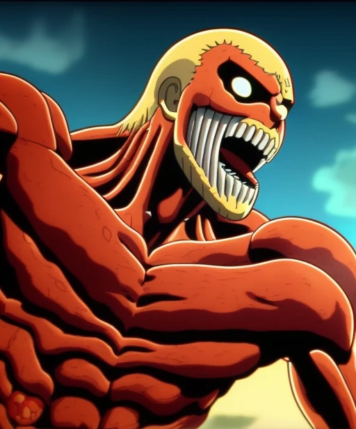 ocds style of colossal titan from the attack on titan, , fleischer studios, high detailed, 4k