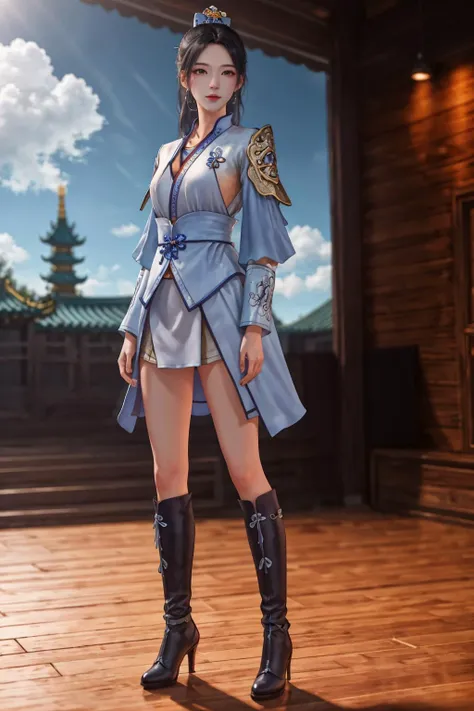 highres,absurdres,masterpiece,best quality,original,extremely detailed CG,extremely detailed wallpaper,perfect lighting,looking at viewer,bare hands,standing on stage,1girl,blurry background,
<lora:_20230704194901:0.6>, Tang Ya,