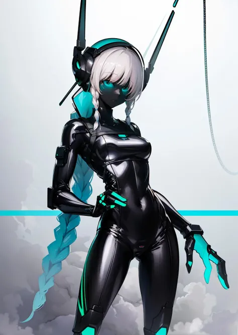 (1girl, white hair very long hair front braid, green eyes, , annoyed) (in detailed ocean bottom, (science fiction, bodysuit, robot, humanoid robot, helmet, neon trim, shiny clothes, enicha, <lora:enicha:1>)) , best quality, <lora:boldline:0.2> <lora:hairdetailer:0.2>