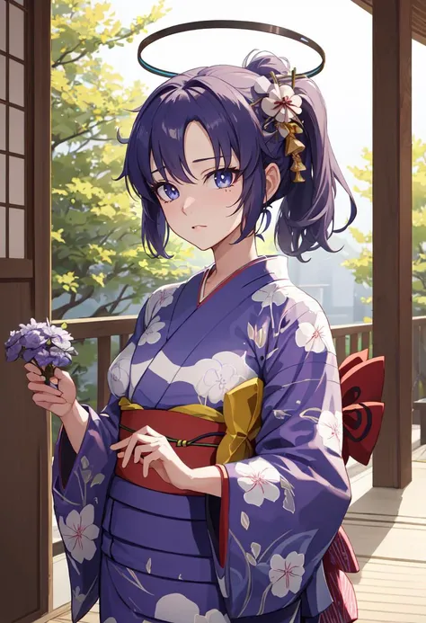 best quality, masterpiece, highres, solo, (yuuka_bluearchive:1.10), (yukata:1.30), (kimono:1.15), 26 <lora:yuuka_bluearchive:0.80>