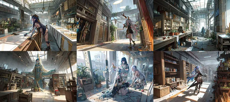 (otherworldly, otherworldly atmosphere, otherworldly appearance), highly insanely detailed, masterpiece, top quality, best quality, highres, 4k, 8k, RAW photo, ((ancient egyptian theme:1.2)), 
(mystical theme), mystical gatmosphere, arcane sanctuaries, otherwordly aura, 
(long_hair, long hair, random colors hair, glowing hair, hair over one eye, long messy hair), 
(eyelashes, eyeliner, eyeshadow, eyelashes, long eyelashes), 
collar, earrings, jewelry, necklace, armlet, 
tentacle, (underwater), nsfw, 
Homestay, Resort, Guest House, 
building, structure, still life, swirling energy, 
action pose, 
drunk, closed eyes, 
abandoned building, shopping mall, overgrown with vegetation, [volumetric fog], cinematic lighting, colorful, 
<lora:The_Threads_v2:0.8>, thread_space, a spaceship flying through the thread_space, (fantasy world)